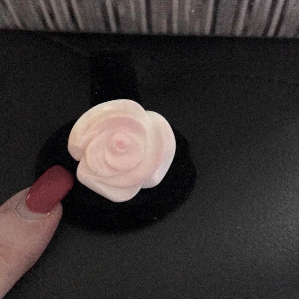 Polished Ivory Rose Ring